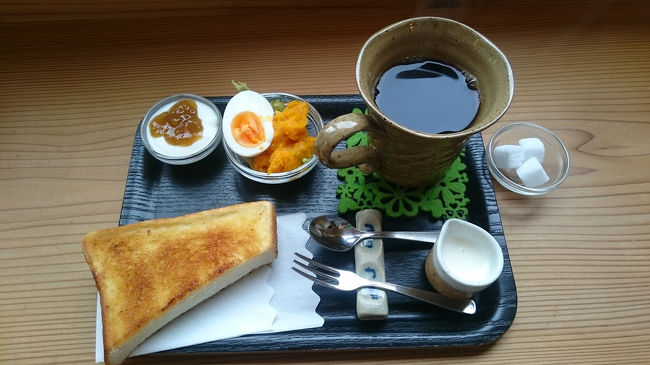 ギリギリでモーニングの時間に間に合った！さすが岐阜。「三成コーヒー」390円で、モーニングセットがついてきたー♪<br />三成コーヒー、飲みやすくておいしかった。