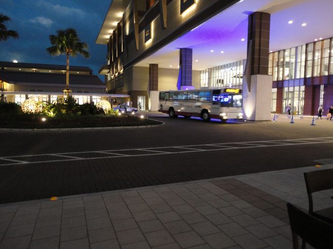 ブレてしまっていますが、空港行きバスです。<br /><br />夕方は道路が混んでいるということもあって、予定よりも少し遅れて空港に到着しました。<br /><br />行きと同じ970円です。