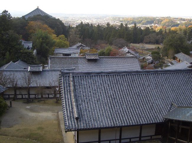 二月堂から東大寺を眺めます。