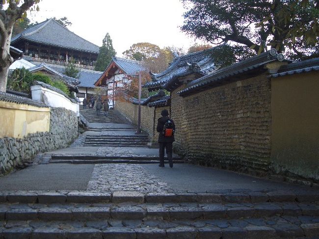 振り返ると二月堂が見えます。