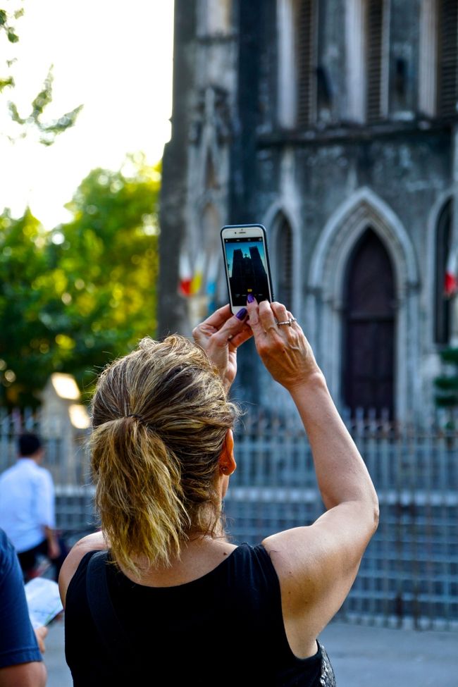 観光地<br />ハノイ大教会をパチリ