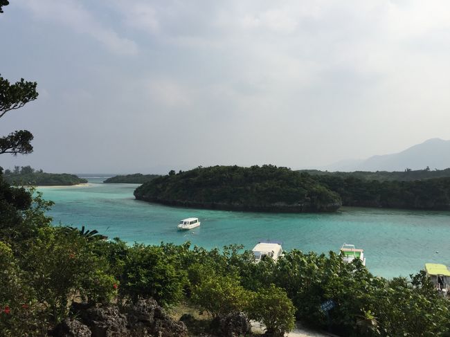 帰りの飛行機の便まで時間があったので<br />川平湾を眺め