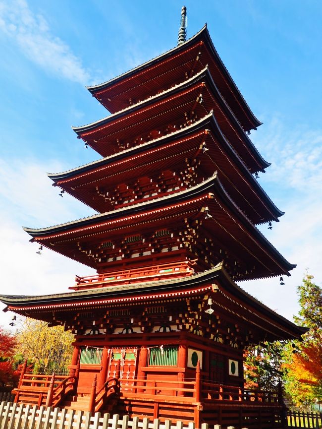 弘前-1　最勝院　五重塔　紅葉に彩られて　☆日本最北にある美麗な五重塔