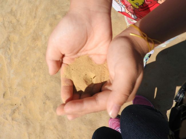 サラサラの砂が入ってたよ