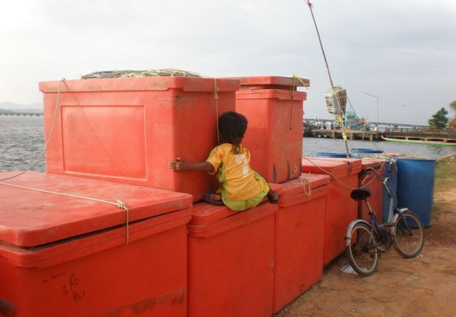 　コンテナのような箱にしがみついて岩山登りの練習？<br />　ワイルドに遊ぶ道具はそこらじゅうに転がっている。<br />　ゲーム機はなくても、遊ぶものはふんだんにある。