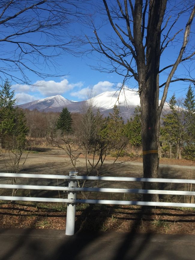 シェリダンを後にして、塩沢湖を通過すると雪化粧した浅間山がひょっこり見えてきましたよ♪