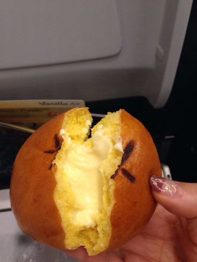 中身がシュークリームみたいで美味しかったo(･∀･)o<br />最初から最後まで食べっぱなしの旅でした(≧艸≦*)