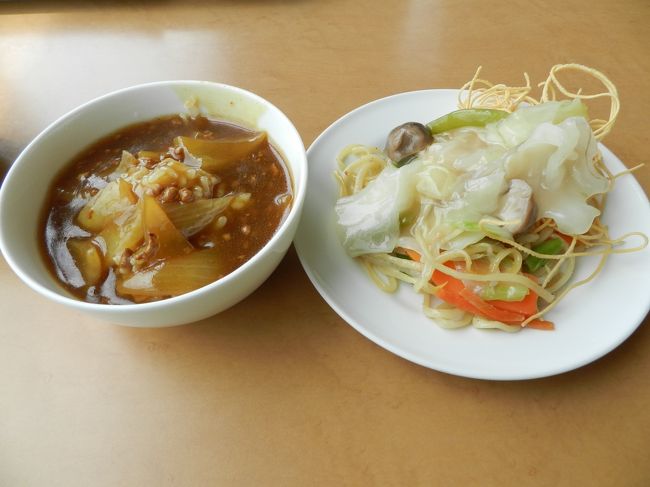 最後は麺類でシメます。<br />ラーメンと焼きそばです♪<br /><br />味はまあまあ、いっぱい食べて1800円なら妥当な価格かな？