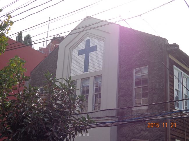 孔子廟から見えた教会。