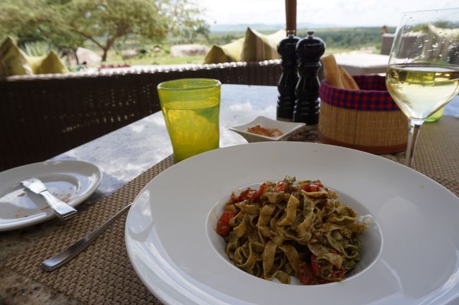 私がオーダーしたバジルのパスタ。これもすごくおいしい！思い出すと、よだれが･･･