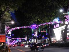 続いて、夜のオーチャードです。

シンガポールもクリスマスとお正月がまとめて来るため、元旦になってもクリスマスイルミネーションがキラキラしています。