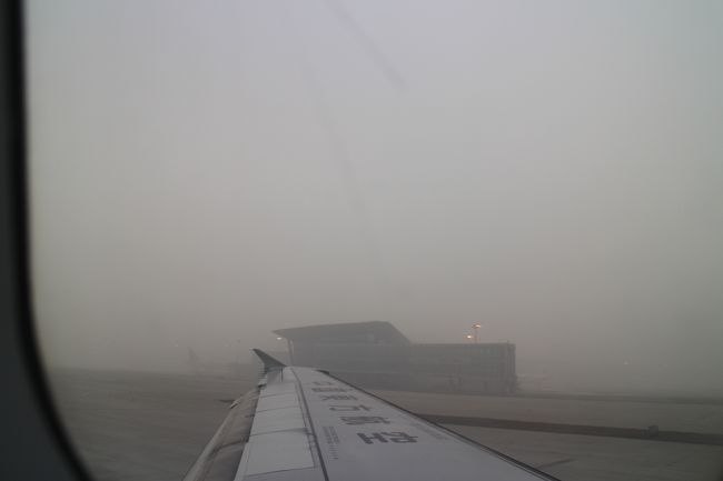 15時過ぎに北京着陸。<br />霧？いやスモッグ？何にも見えないのですが。。。良く着陸したな。太陽も昼間の月か？というくらい暗い。中国人も大変だな。<br />しかし、乗り継ぎの時間がーーーー！！また着陸後の移動が長い長い。10分くらい走ってる。飛行機下りれたの15時半過ぎ。あと50分。たぶん出発までは30分も無い。<br /><br />周りの人に出発ロビーを聞いてダッシュで昆明行のチェックインカウンターへ。東方航空の一番隅の人にチケット見せて、時間無いよーーー！って訴えてサクッとチェックイン。預け荷物が無いのが助かる。<br /><br />Ｘ線検査も脇の急ぎのレーンでやってもらい、何とか間に合った。。。ゲートに着いた途端、搭乗開始。さっそく疲れた。。。スモッグの中走ったので喘息になりそう。。。