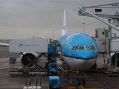 これが乗る予定のKLM
撤退するからって古い機材やめてほしかった