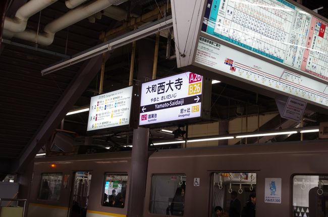 橿原線の普通電車で西ノ京に移動します。