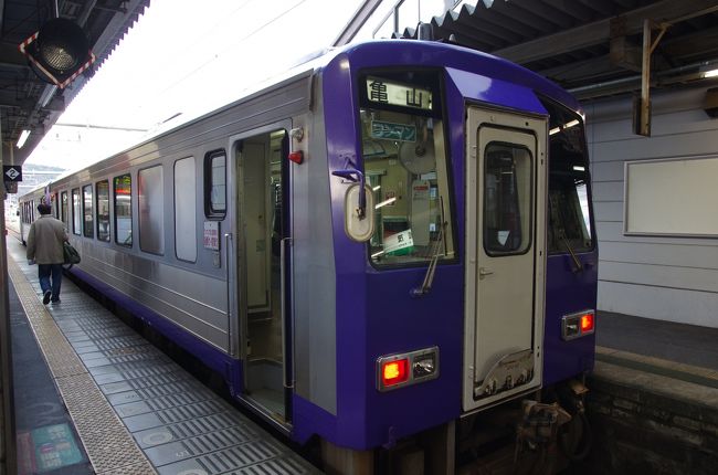 １６：１８発亀山行きで亀山に戻ります。<br />帰りもJR西日本キハ120系。