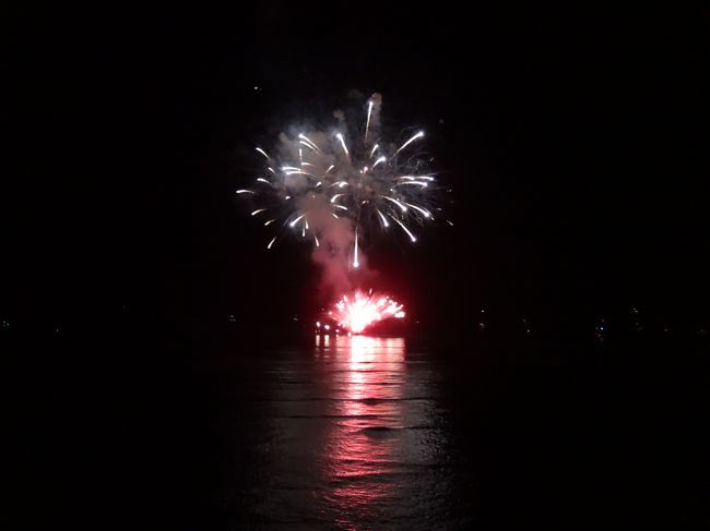 花火が真正面に上がって年越しとなりました。あけましておめでとう。
