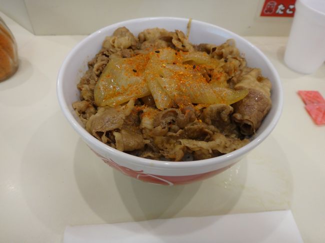 吉野家系の味で、かなり美味しいです。紅生姜ももちろんある。外国なので生卵はない、温泉卵になります。値段は吉野家ほど安くはない。