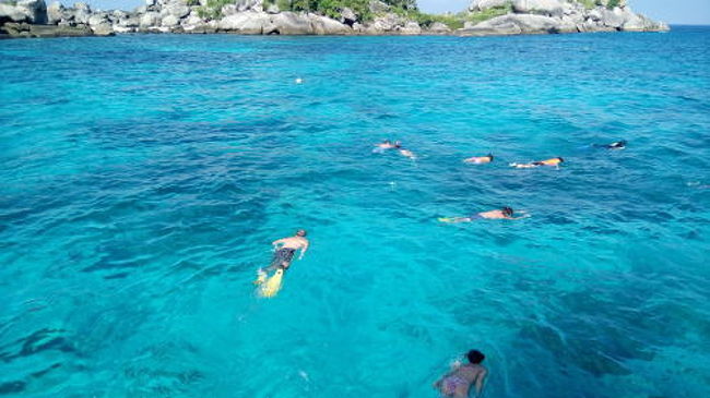 パユ島周辺でシュノーケリング。