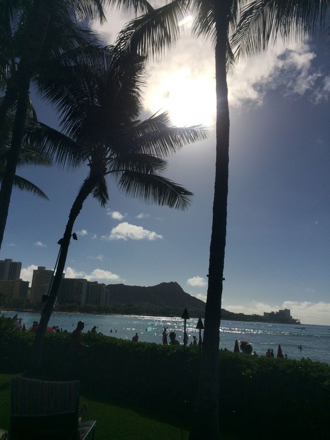 パパのお陰で良い席が取れました。<br /><br />お次はBeachへ。<br />ここ、シェラトン・ワイキキはオンザビーチの為、PoolーBeachが近くとても便利〜