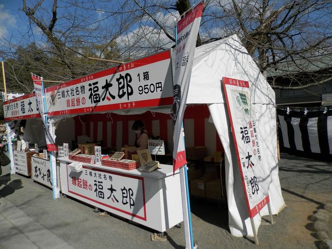 三島大社の名物と言えば<br />この「素股郎（すまたろう）」！<br /><br />グーちゃん！福太郎でしょ。<br />(￣Д￣；；