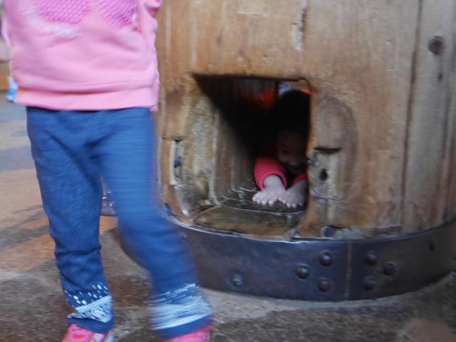 さーーーーー!大仏様の鼻の穴を通れるか！<br />いざ挑戦！（ちなみに写真の子供は私ではありません・・・）<br /><br />私たちの前に160センチ程の外国人の女性が通れてました。<br />あの方で通れるのなら私もイケル！