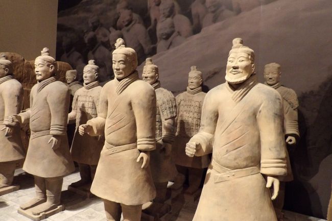 特別展「始皇帝と大兵馬俑」での撮影スポット。
