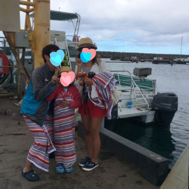 11時頃無事に下船〜<br />下船後にパチリ。