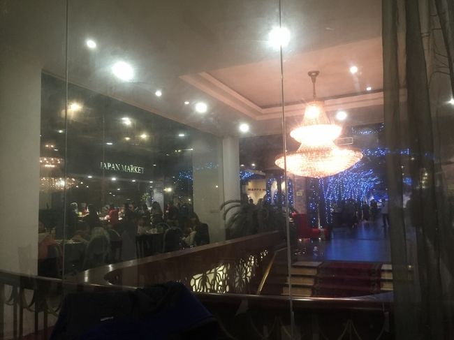 予約していた我々のゾーンからガラス越しに見える風景。<br />