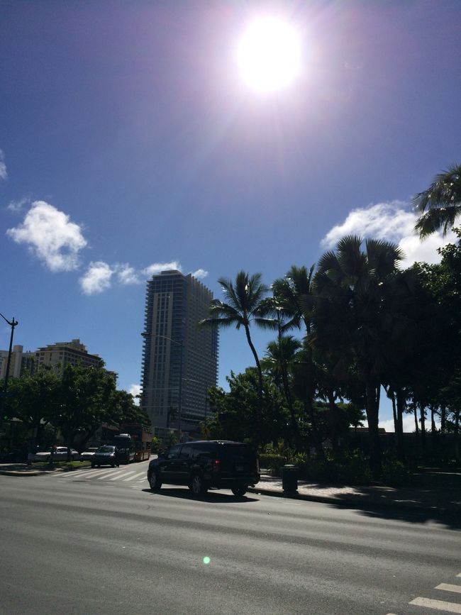 向こうにトランプ・インターナショナル<br /><br />1人でだいぶ満喫してます。笑