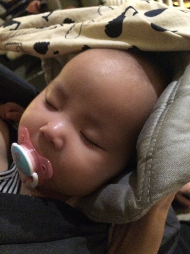 最初は起きていたんだけど、、<br /><br />すぐにスヤスヤ。<br />可愛い！！