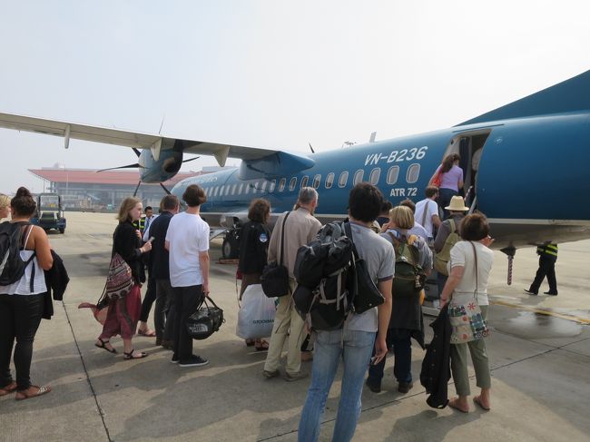 機材は予想通りATR72、ミャンマーの国内線で乗ったことがある。台湾で離陸時に墜落したやつ。