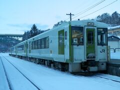 2016.01.02　ほっとゆだ
乗車した列車は“ワンマン”４両編成。つまり後ろ２両は締切だ。