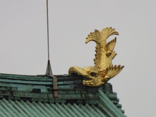 天守閣の金鯱。