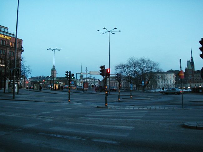 ストックホルム駅前。