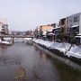 雪降る中、高山の古い町並みの散策＆飛騨牛グルメ♪