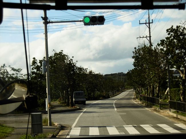 赤に変わったことのない信号機が見えてくれば、上原小学校の傍です。<br /><br />島には大原港の近くに信号機があるだけで、後はここにしかありません。<br />しかもこれは、子どもたちに交通教育をする時にだけ、赤になるそうです。<br />ほとんど一年中青信号の信号機が、これです。