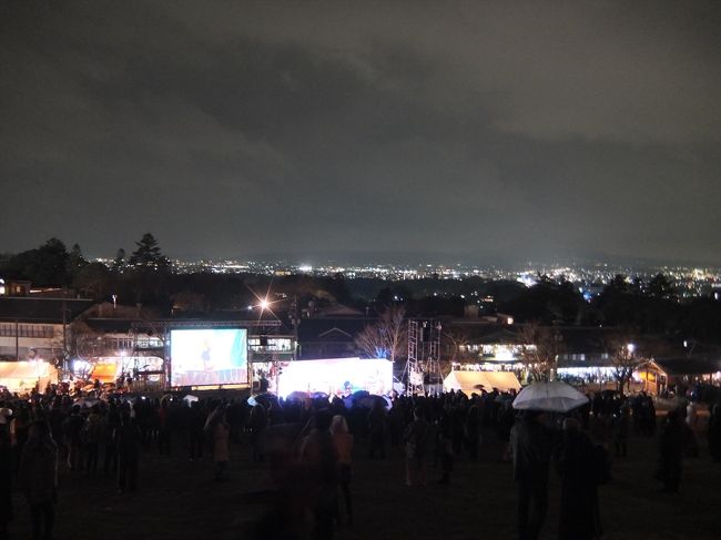 若草山からの夜景。