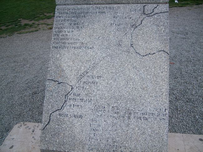 　見ずらいけど、ポルトガルからブラジルまで無着陸の飛行を書いて説明てしているようです。石だというのがポルトガルの共通した提示ですね。