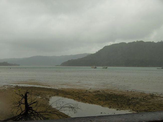 船が、かすかに見えますよ。<br />定期船？