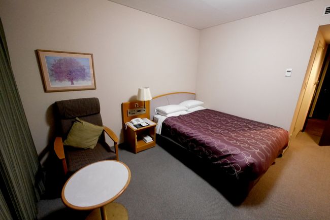 私はラウンジでの朝食なので素泊まり．6300円税別だった．少し広い部屋