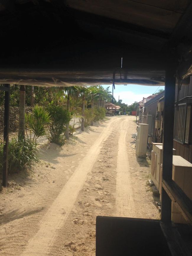 説明や島唄を聞きながら、<br />の〜んびり集落内を回ります。<br /><br />内輪差も考える賢い子でした。<br />お水がもらえる所に近づくと、急に元気なって小走りして可愛い♪