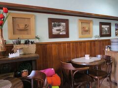 途中で休憩　お茶