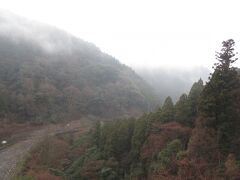 　いきなり団子はあきらめ、菊池渓谷へ。あいにくの小雨と霧で、何か悪い予感。