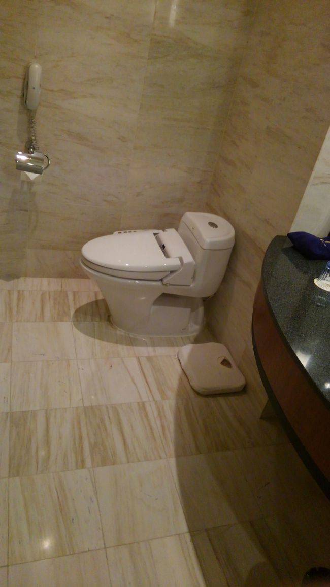 バスルームは大理石張りで、