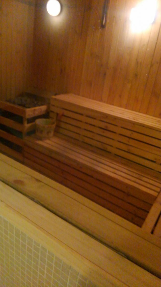 ホテルのサウナに★