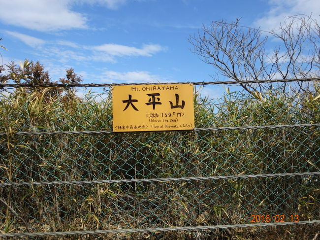 12：50大平山山頂に到着