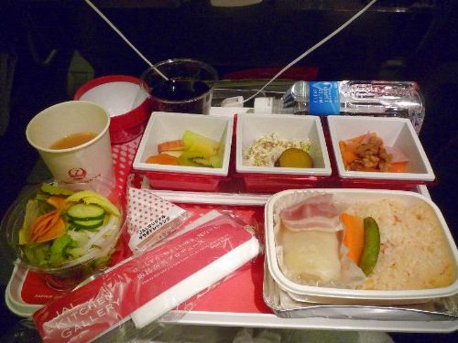 新しいコンセプトの機内食。<br />「懐かしのロールキャベツ」か「コク旨肉じゃが」の二択。