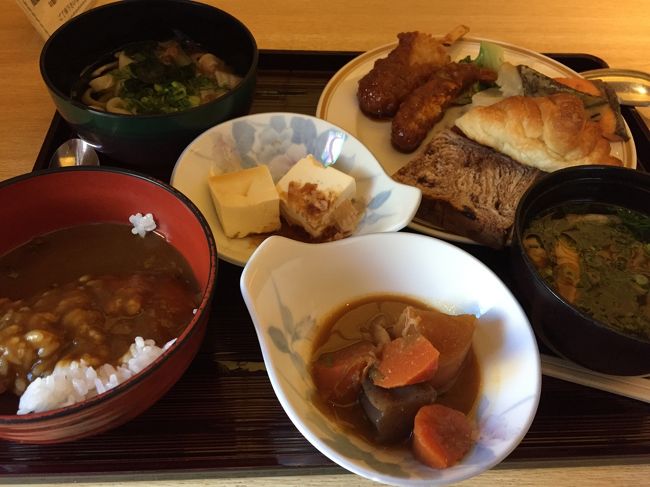 2/5　ホテルの朝食<br /><br />名古屋クラウンホテルに泊まりました。<br />広い温泉もあるし、朝食も充実しています。<br /><br />朝から名古屋飯を堪能。<br />