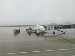 北九州空港はまだ小雨が降っていた