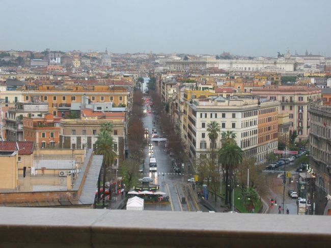 テラスから眺めたローマ市